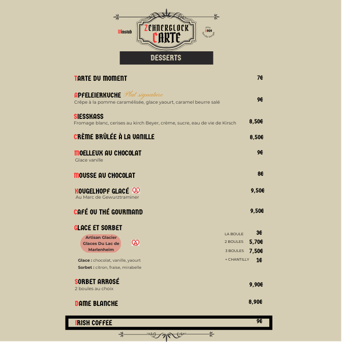 carte winstub authentique strasbourg