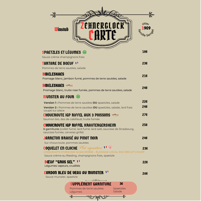 carte winstub authentique strasbourg